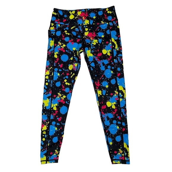 Colorful Splatter Print Women's Leggings - Picture 4 of 13